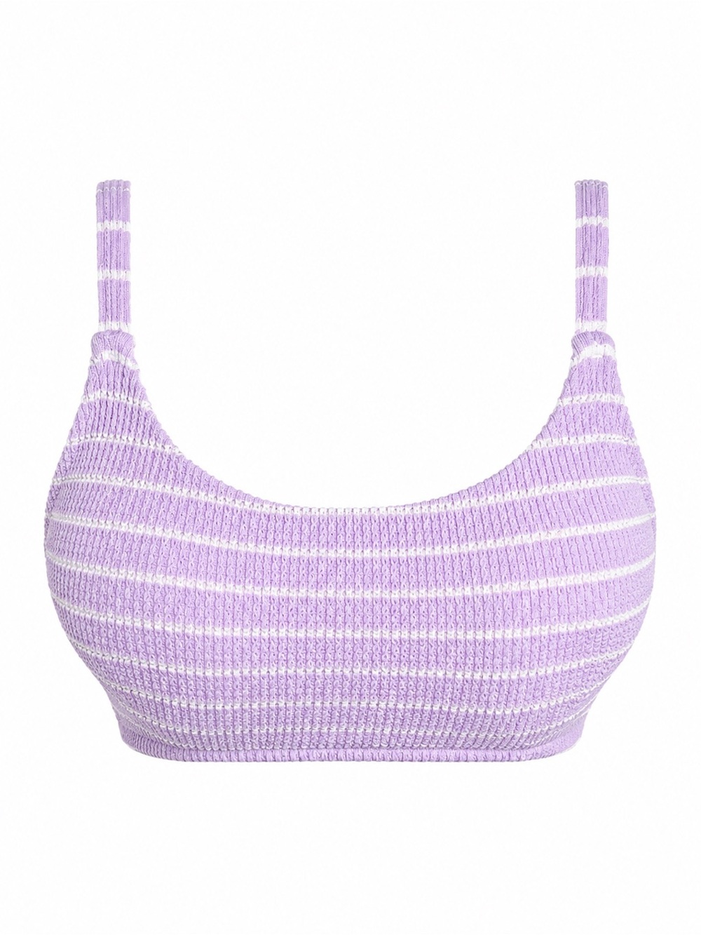 Kohl's Lavender & White FreshWater Bikini Top- Size: L